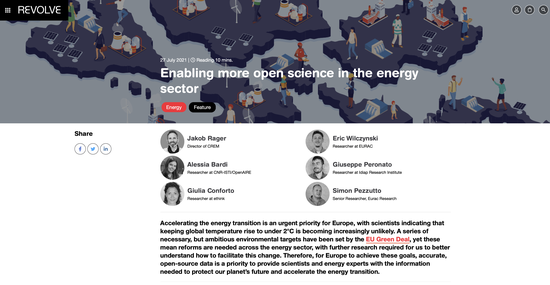 Enabling more open science in the energy sector